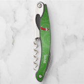 格言インストッキングキャンディーキャネズグリーンファンシースワークル ソムリエナイフ (正面)