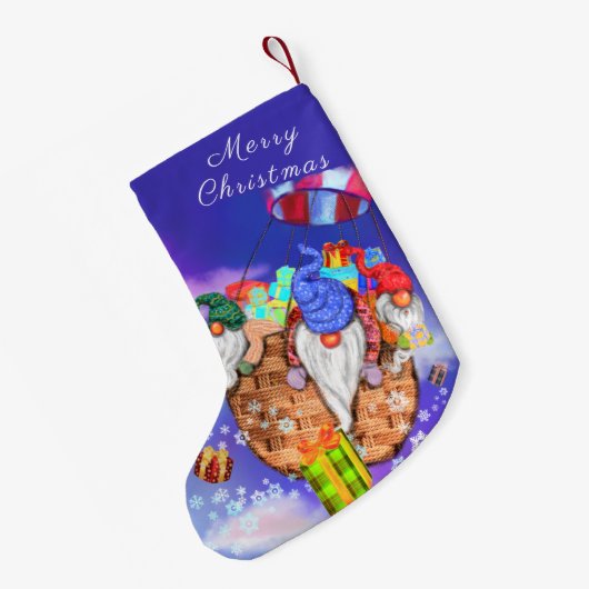 格言インバルーンギフト与えスクリスマスストッキング スモールクリスマスストッキング (裏面 (吊り時))