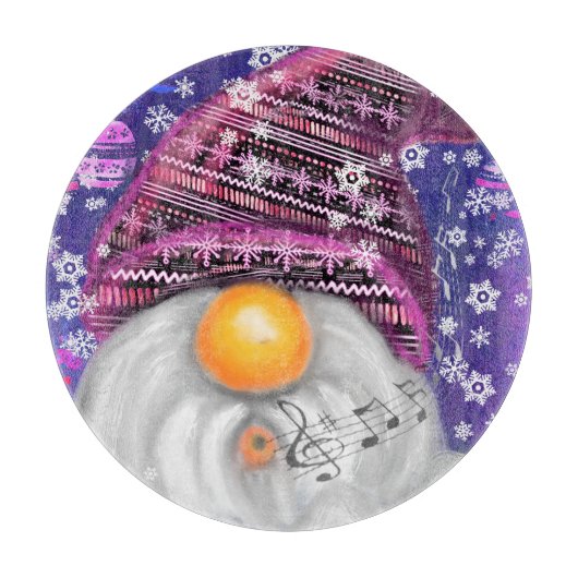 格言インパープルハットクリスマスカットボード カッティングボード (正面)