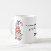 格言イン星nストライプ服 コーヒーマグカップ (正面左)