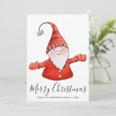 格言イン赤2025カレンダーメリークリスマスノルディック シーズンカード (スタンド正面)