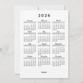 格言イン赤2025カレンダーメリークリスマスノルディック シーズンカード (裏面)