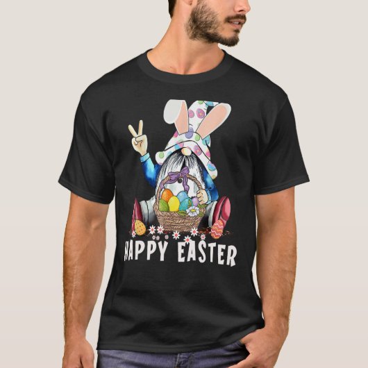 格言イースターぶら下がったシャツハッピーイースターとGn Tシャツ (正面)