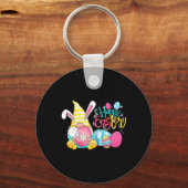 格言イースターエッグ狩り格言バニーハッピーイースターダ キーホルダー (正面)