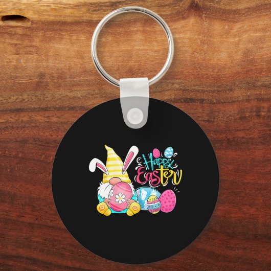格言イースターエッグ狩り格言バニーハッピーイースターダ キーホルダー (正面)