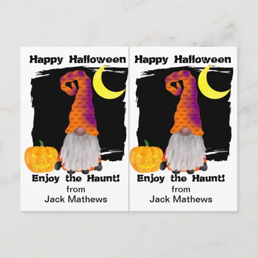 格言ウィザードスクールパーティーハロウィンカード ポストカード (正面)