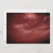 格言ウィッチスカル曇りレッドスカイハローウィンパーティ 招待状 (裏面)