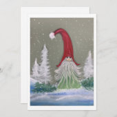 格言ウィンターシーンフラットホリデーカード シーズンカード (正面/裏面)