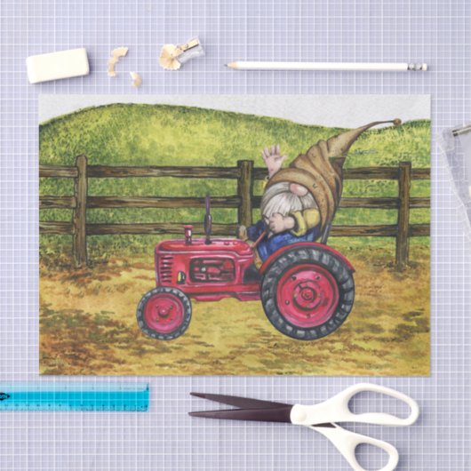 格言オントラクターファームカントリーランドスケープ 薄葉紙 (クラフト)