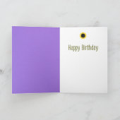 格言オンパープル誕生日カード カード (内部)