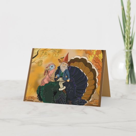 格言オンTurkey Thanksgivingカード シーズンカード (正面)