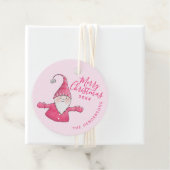 格言カスタム名可愛い家族ピンクメリークリスマス フェイバータグ (インサイチュ)