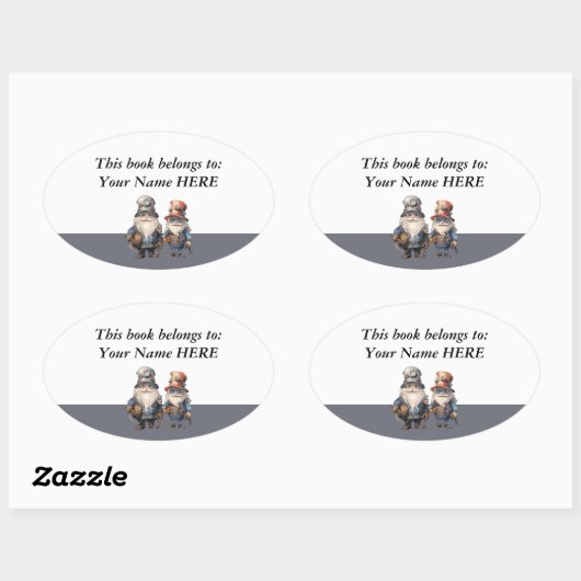 格言カスタム森林労働者Ex Libris蔵書票 楕円形シール (シート)