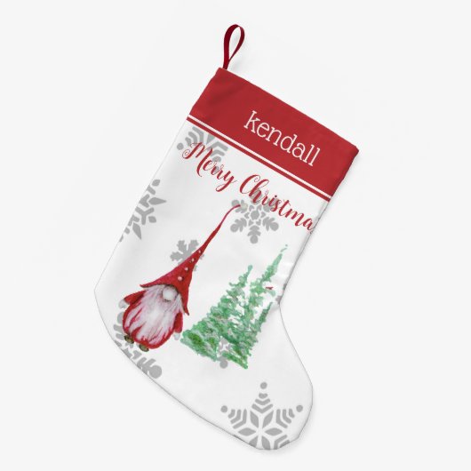 格言カスタム スモールクリスマスストッキング (正面 (吊り時))