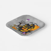 格言カップルジャックオランタンズハ幽霊のよく出るウス ペーパープレート (傾斜あり)