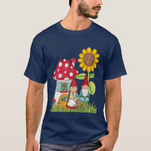 格言カップルマッシュルームホームヒマワリユニセックス Tシャツ