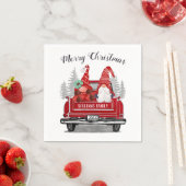 格言カップルヴィンテージレッドトラックメリークリスマス スタンダードカクテルナプキン (インサイチュ)