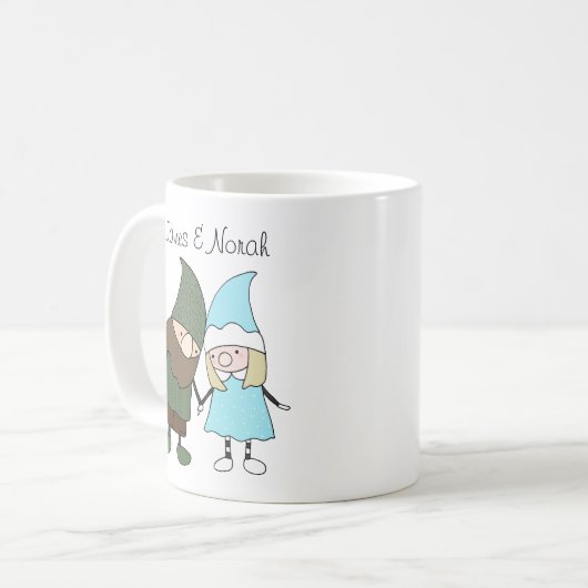 格言カップル名前をカスタムするパーソナライズされたギフト コーヒーマグカップ (正面左)