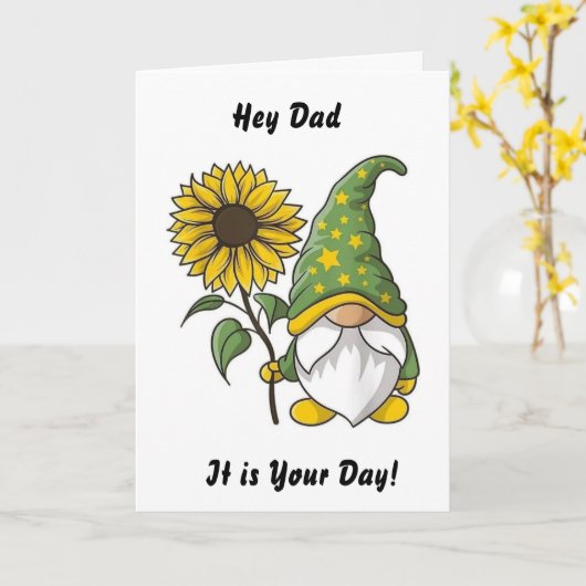 格言カード上の「パパ」用の誕生日ユーモア カード (黄色い花)