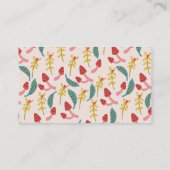 格言ガーデンマッシュルームピンクおむつラッフルチケット エンクロージャーカード (裏面)