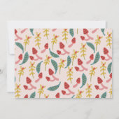 格言ガーデンマッシュルームピンク1stバースデーフォト 招待状 (裏面)