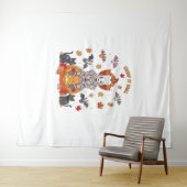 格言キュートカボンプキンハロウィーン タペストリー (インサイチュ(横))