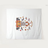 格言キュートカボンプキンハロウィーン タペストリー (正面(横))