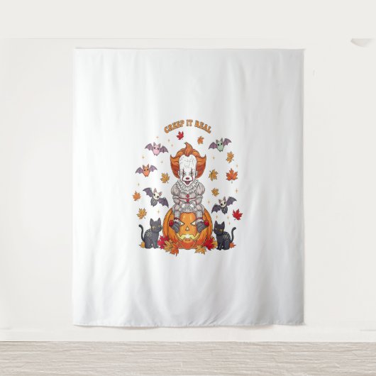 格言キュートカボンプキンハロウィーン タペストリー (正面)