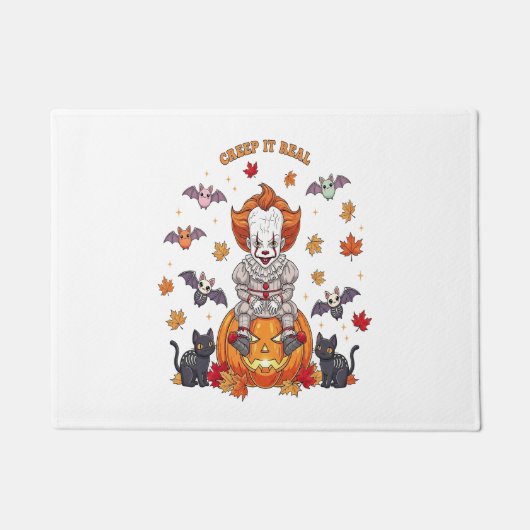 格言キュートカボンプキンハロウィーン ドアマット (正面)