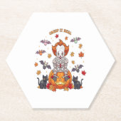 格言キュートカボンプキンハロウィーン ペーパーコースター (正面)