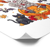 格言キュートカボンプキンハロウィーン ポスター (角)