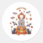 格言キュートカボンプキンハロウィーン ラウンドシール (正面)