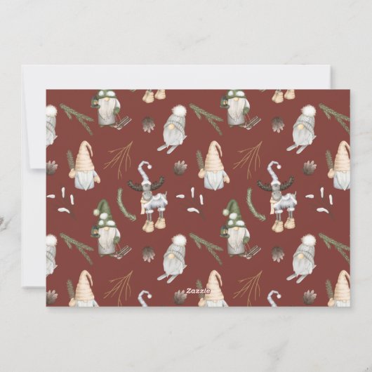 格言クリスマスウッドランド写真 シーズンカード (裏面)