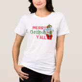 格言クリスマスシャメリーツ – 'Y'all'ホリデーティー トライブレンドTシャツ (正面)
