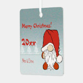 格言クリスマススノーフォトメタルスクエアオーナメント メタルオーナメント (正面左)