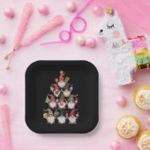 格言クリスマスツリーおもしろいクリスマス休日 ペーパープレート (パーティー)