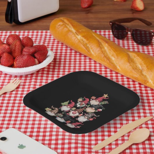 格言クリスマスツリーおもしろいクリスマス休日 ペーパープレート (ピクニック)