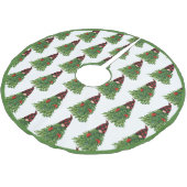 格言クリスマスツリーバッファローチェックキュートホリデー ブラッシュドポリエステルツリースカート (アングル)