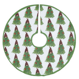 格言クリスマスツリーバッファローチェックキュートホリデー  ブラッシュドポリエステルツリースカート
