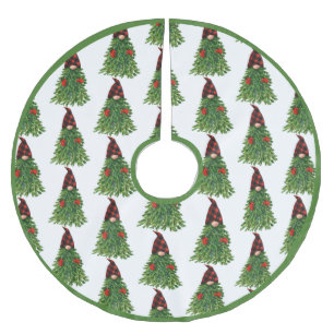 格言クリスマスツリーバッファローチェックキュートホリデー  ブラッシュドポリエステルツリースカート