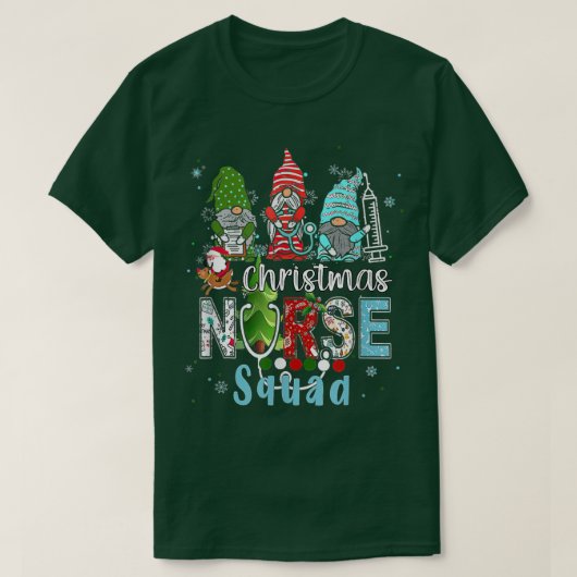 格言クリスマスナーススクワッド醜いセーター格言マー Tシャツ (デザイン正面)