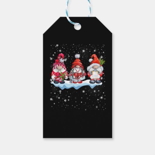 格言クリスマスナース静脈切開術 ギフトタグ (正面)