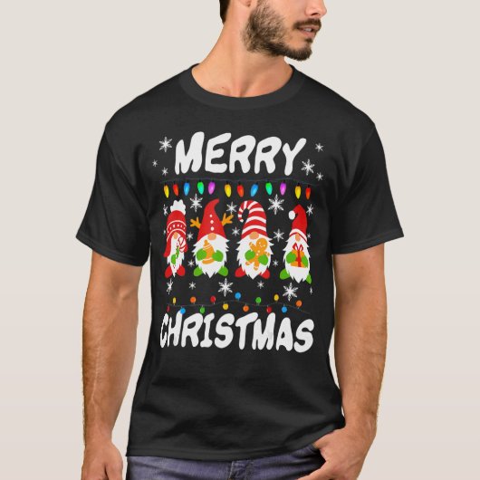 格言クリスマスパジャマスガーデンメリークリスマスマッチング Tシャツ (正面)