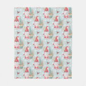 格言クリスマスパターン フリースブランケット (正面)