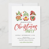 格言クリスマスパーティの招待状 招待状 (正面)