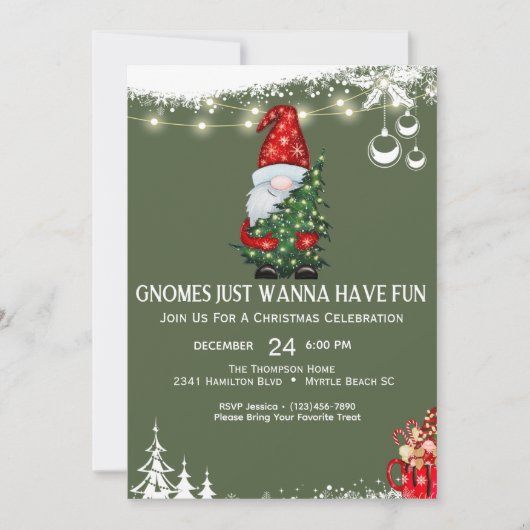 格言クリスマスパーティー 招待状 (正面)