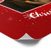 格言クリスマスプレゼントの写真の背景 ポスター (角)