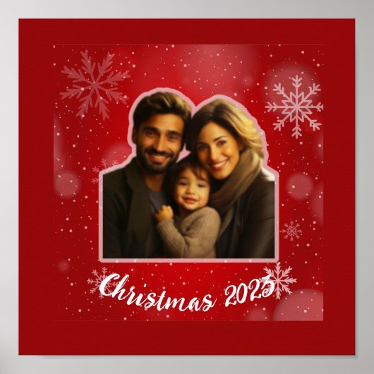 格言クリスマスプレゼントの写真の背景 ポスター (正面)