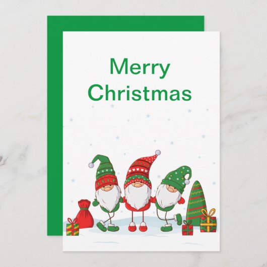 格言クリスマスプレゼント交換 招待状 (正面/裏面)