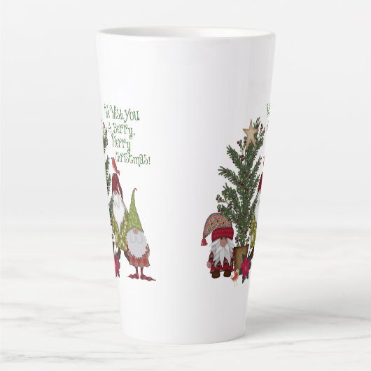 格言クリスマスベリメリーー カフェラテマグ (正面)